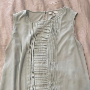 Beckie Ladder Pleat Blouse in pale green